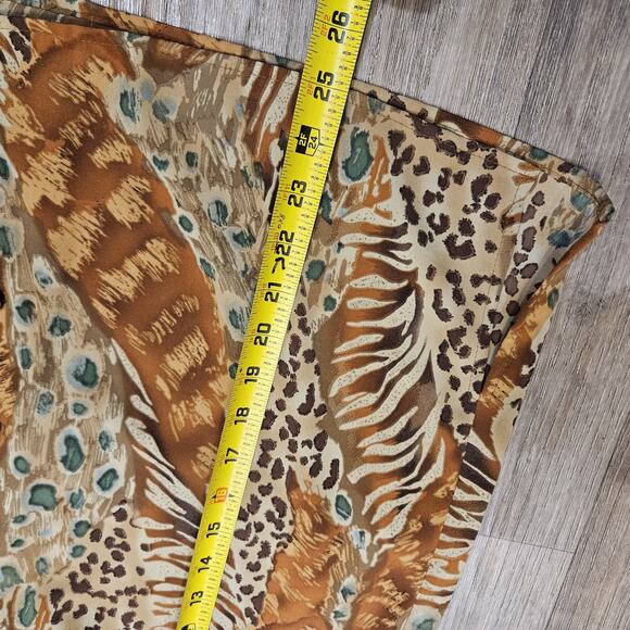 Vtg Impressions Leopard Cheetah Print Blouse Womens S Oversized Y2K 90s Boho - Picture 9 of 9